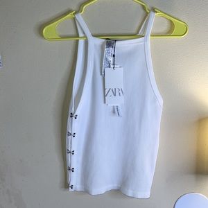 Zara white top
